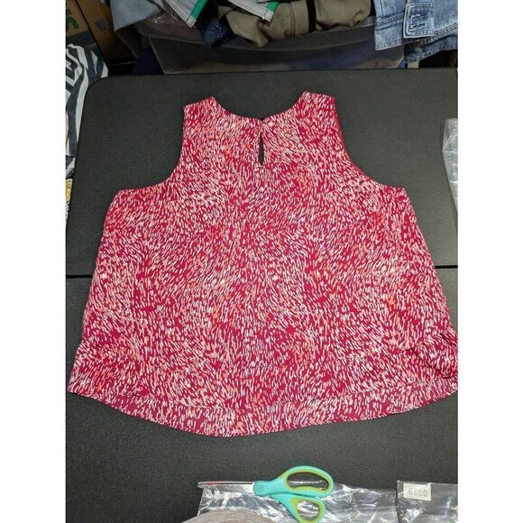 Simply Styled Sleeveless Floral Blouse Tank Top Shirt Women Size Large - Picture 2 of 4